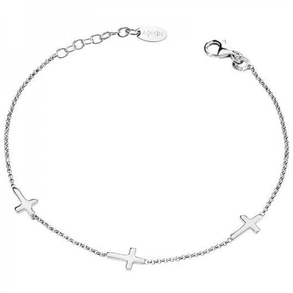 Amen Silver Cross Bracelet BR3CB Image of the Amen Silver Cross Bracelet BR3CB