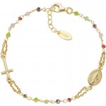 Amen Rosenkranz Armband aus Silber mit Kristallen für Damen BRO10GARVE3 Bild des Amen Rosenkranz Armband aus Silber mit Kristallen für Damen BRO10GARVE3