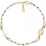 Amen Rosenkranz Armband aus Silber mit Kristallen für Damen BRO25GMUV3 Bild des Amen Rosenkranz Armband aus Silber mit Kristallen für Damen BRO25GMUV3