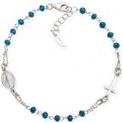 Bracciale Rosario Amen in argento con cristalli BROBBL3