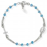 Amen Rosenkranz Armband aus Silber mit Kristallen BROBC3 Bild des Amen Rosenkranz Armband aus Silber mit Kristallen BROBC3
