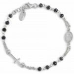Amen Silver Rosary Bracelet with crystals BROBG3 Image of the Amen Silver Rosary Bracelet with crystals BROBG3
