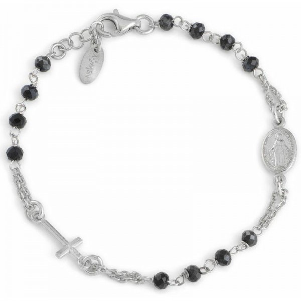 Amen Silver Rosary Bracelet with crystals BROBG3 Image of the Amen Silver Rosary Bracelet with crystals BROBG3