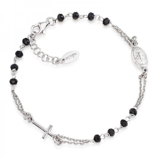 Amen Silver Rosary Bracelet with crystals BROBN3 Buy Amen Silver Rosary Bracelet with crystals BROBN3
