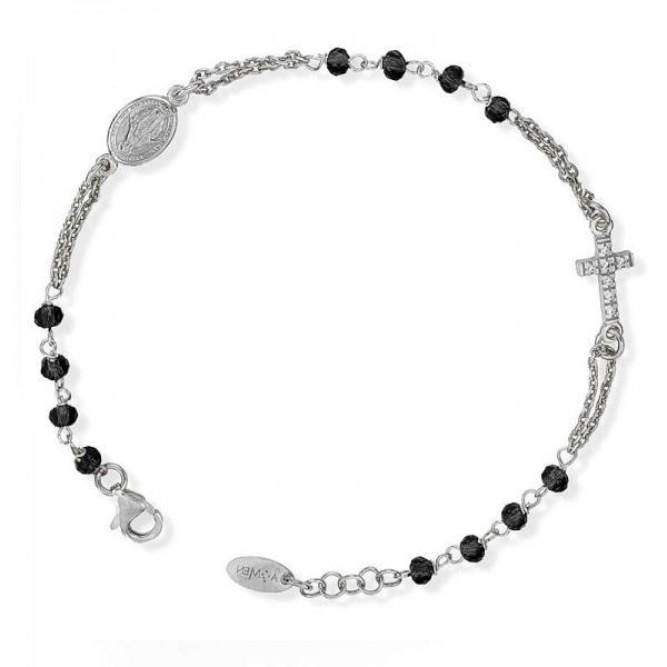 Amen Rosenkranz Armband aus Silber mit Kristallen BROBNZ3 Amen Rosenkranz Armband aus Silber mit Kristallen BROBNZ3 kaufen