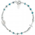 Amen Silver Rosary Bracelet with crystals BROBP3 Image of the Amen Silver Rosary Bracelet with crystals BROBP3