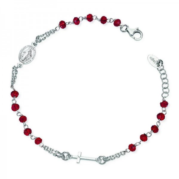 Amen Silver Rosary Bracelet with crystals BROBR3 Buy Amen Silver Rosary Bracelet with crystals BROBR3