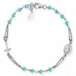 Amen Silver Rosary Bracelet with crystals BROBT3 Image of the Amen Silver Rosary Bracelet with crystals BROBT3