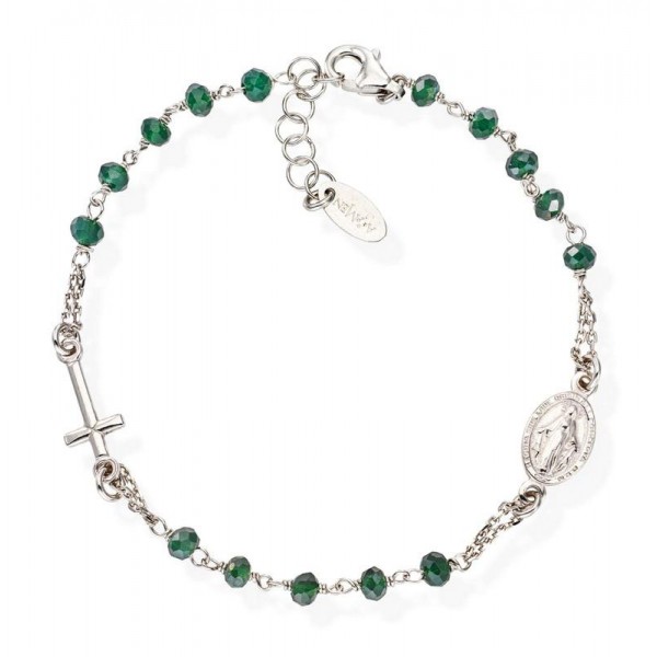 Bracciale Rosario Amen in argento con cristalli BROBVB3 Comprare Bracciale Rosario Amen in argento con cristalli BROBVB3