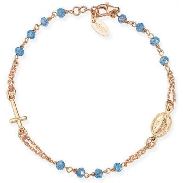 Amen Rosenkranz Armband aus Silber mit Kristallen BRORC3 Bild des Amen Rosenkranz Armband aus Silber mit Kristallen BRORC3
