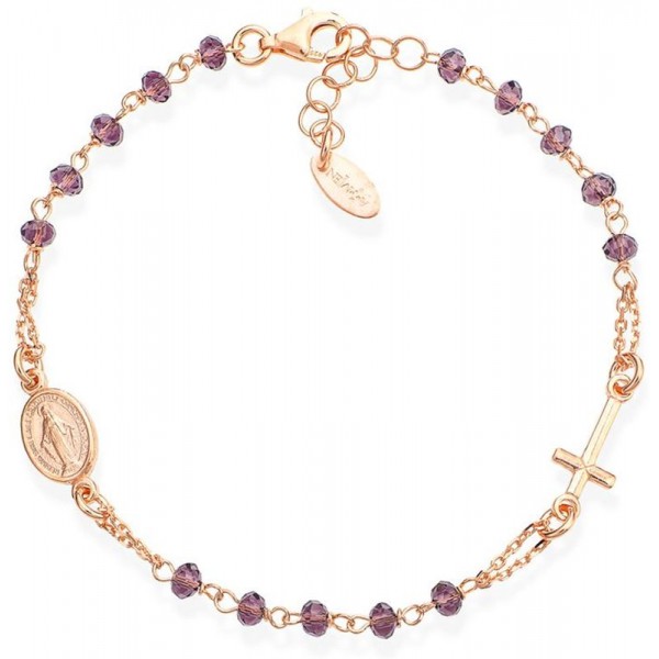 Amen Rosenkranz Armband aus Silber mit Kristallen BRORL3 Bild des Amen Rosenkranz Armband aus Silber mit Kristallen BRORL3