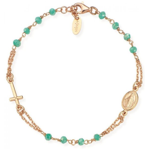 Bild des Amen Rosenkranz Armband aus Silber mit Kristallen BRORM3
