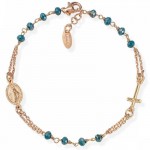 Amen Rosenkranz Armband aus Silber mit Kristallen BRORP3 Bild des Amen Rosenkranz Armband aus Silber mit Kristallen BRORP3