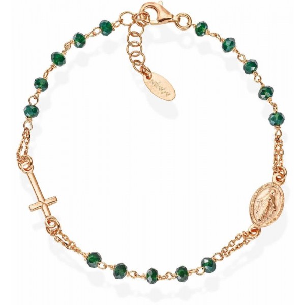 Amen Rosenkranz Armband aus Silber mit Kristallen BRORVB3 Bild des Amen Rosenkranz Armband aus Silber mit Kristallen BRORVB3