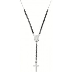Collier Chapelet Amen en argent avec zircons CLCRMIBNZ4