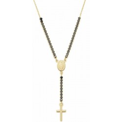 Collier Chapelet Amen en argent avec zircons CLCRMIGNZ4