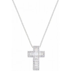 Collier Croix Amen en argent avec zircons pour femmes CLCRREBBBZ1