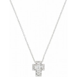 Collier Croix Amen en argent avec zircons pour femmes CLCRREBBBZ3