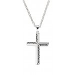 Image du Collier Croix Amen en argent pour hommes CLCRUB