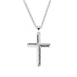 Collier Croix Amen en argent pour hommes CLCRUB