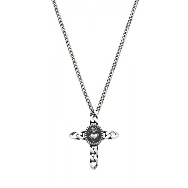 Immagine della Collana Amen Croce del Sacro Cuore da uomo CLGRSC
