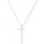 Buy Amen Silver Cross Necklace with zircons for ladies CLLCBBZ