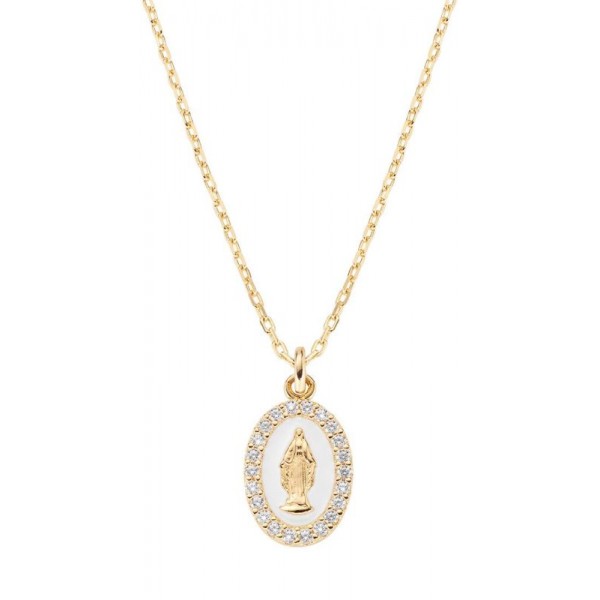 Image du Collier Médaille Miraculeuse Amen pour femmes CLMISMGB