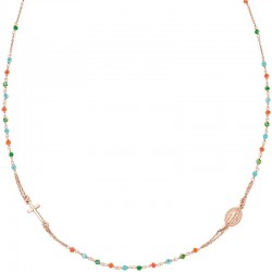 Collier Chapelet Amen en argent avec cristaux pour femmes CRO10RCVT3