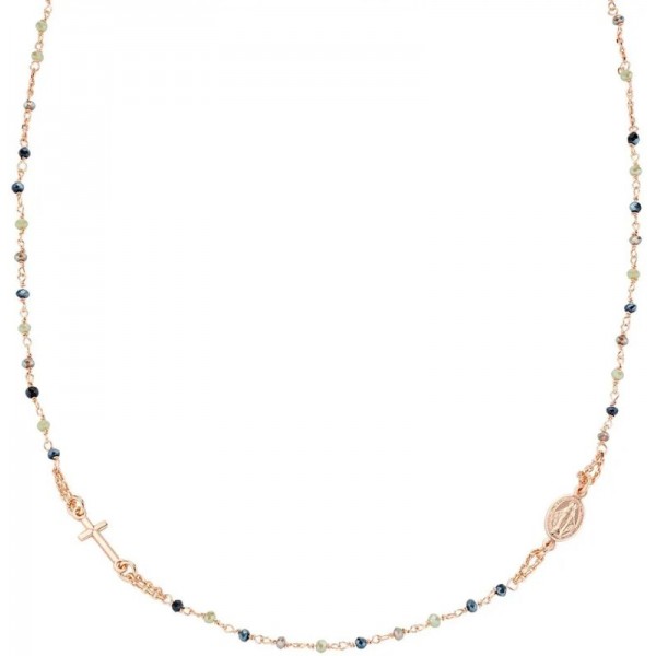 Amen Rosenkranz Kette aus Silber mit Kristallen für Damen CRO10RGTOVE3 Bild der Amen Rosenkranz Kette aus Silber mit Kristallen für Damen CRO10RGTOVE3