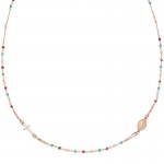 Amen Rosenkranz Kette aus Silber mit Kristallen für Damen CRO10RRRV3 Bild der Amen Rosenkranz Kette aus Silber mit Kristallen für Damen CRO10RRRV3