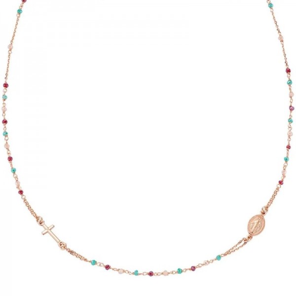 Amen Rosenkranz Kette aus Silber mit Kristallen für Damen CRO10RRRV3 Bild der Amen Rosenkranz Kette aus Silber mit Kristallen für Damen CRO10RRRV3