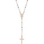 Amen Silver Rosary Necklace with crystals for ladies CRO10RRRV4 Image of the Amen Silver Rosary Necklace with crystals for ladies CRO10RRRV4