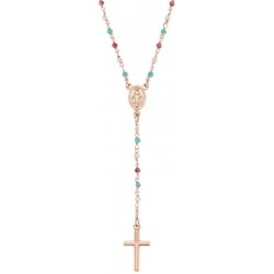 Collier Chapelet Amen en argent avec cristaux pour femmes CRO10RRRV4