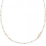 Amen Silver Rosary Necklace with crystals for ladies CRO10RVVV3 Image of the Amen Silver Rosary Necklace with crystals for ladies CRO10RVVV3