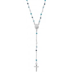 Collier Chapelet Amen en argent avec cristaux pour femmes CRO25BMUB4