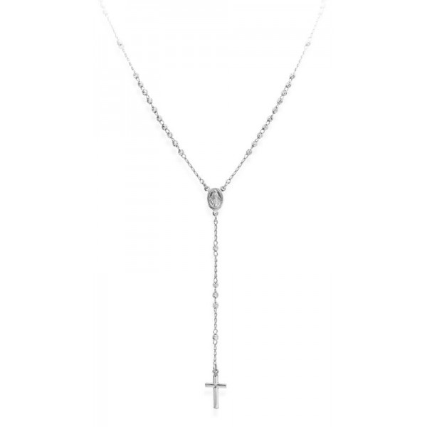 Buy Amen Silver Rosary Necklace CRO30BD