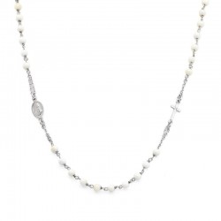 Collier Chapelet Amen en argent et perles pour femmes CROBB3