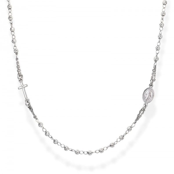 Buy Amen Silver Rosary Necklace CROBD3