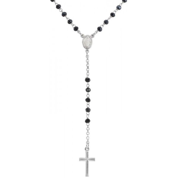 Image du Collier Chapelet Amen en argent avec cristaux CROBG4