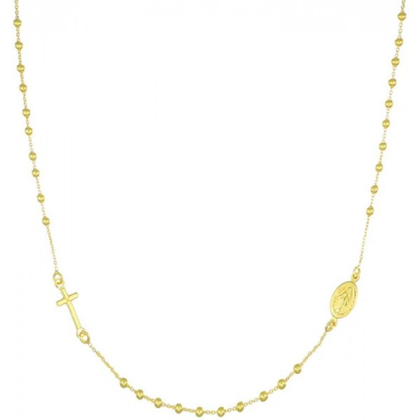 Image of the Amen Silver Rosary Necklace CROG25