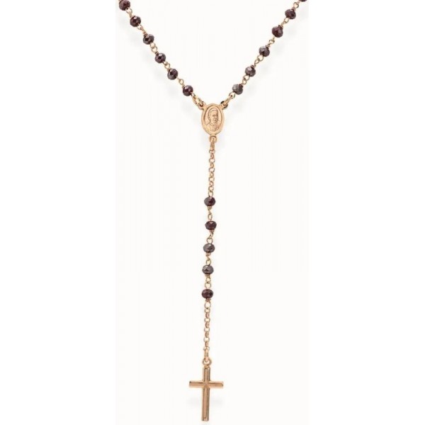 Image du Collier Chapelet Amen en argent avec cristaux CRORA4