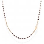 Imagen del Collar Rosario Amen en plata con cristales CRORL3