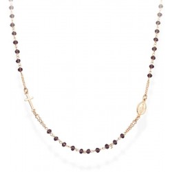 Collier Chapelet Amen en argent avec cristaux CRORL3