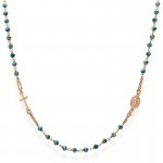 Image of the Amen Silver Rosary Necklace with crystals CRORP3