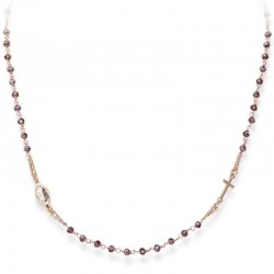 Collier Chapelet Amen en argent avec cristaux pour femmes CRORVI3