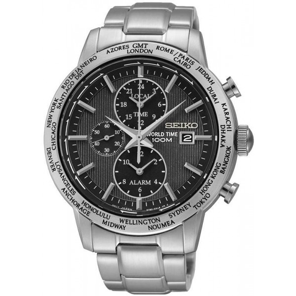 Comprare Orologio Seiko Uomo SPL049P1 World Time Cronografo Alarm Quartz