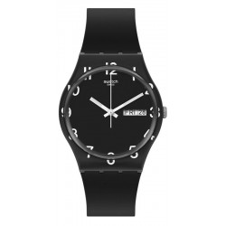 Buy Swatch Unisex Watch Gent Over Black GB757