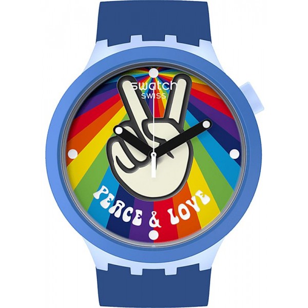 Buy Swatch Watch Big Bold Peace Hand Love SB03N105