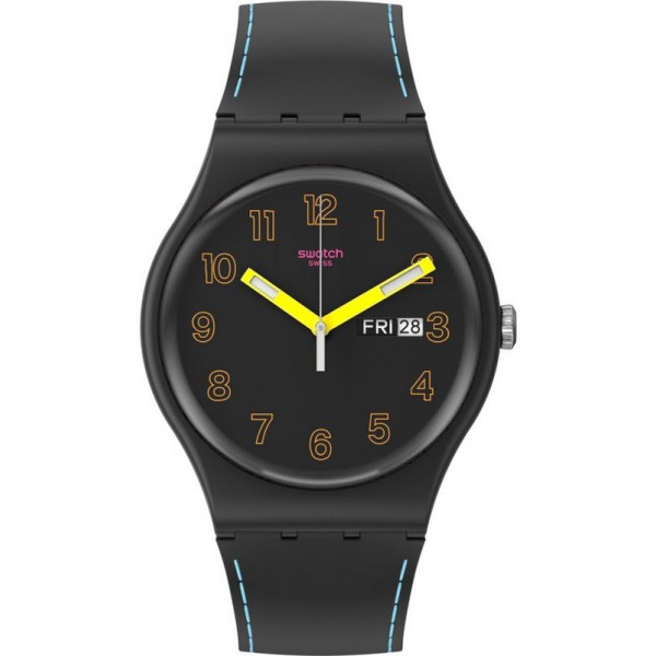 Buy Swatch Unisex Watch New Gent Dark Glow SO29B707