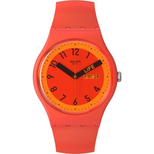Buy Swatch Unisex Watch New Gent Proudly Red SO29R705
